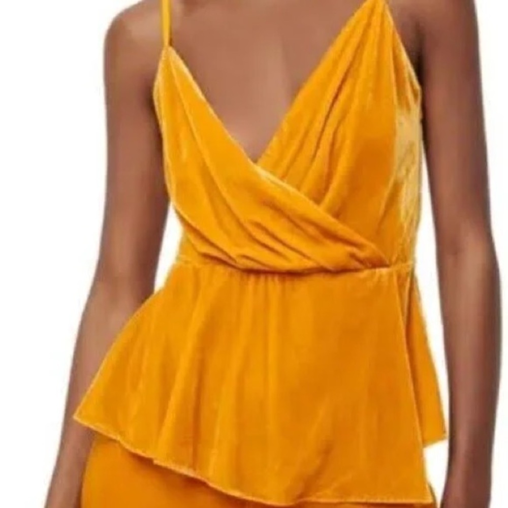 J. Crew • Medium • Mustard Yellow Velvet Top